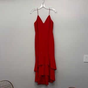 Alice + Olivia Red High Low Dress